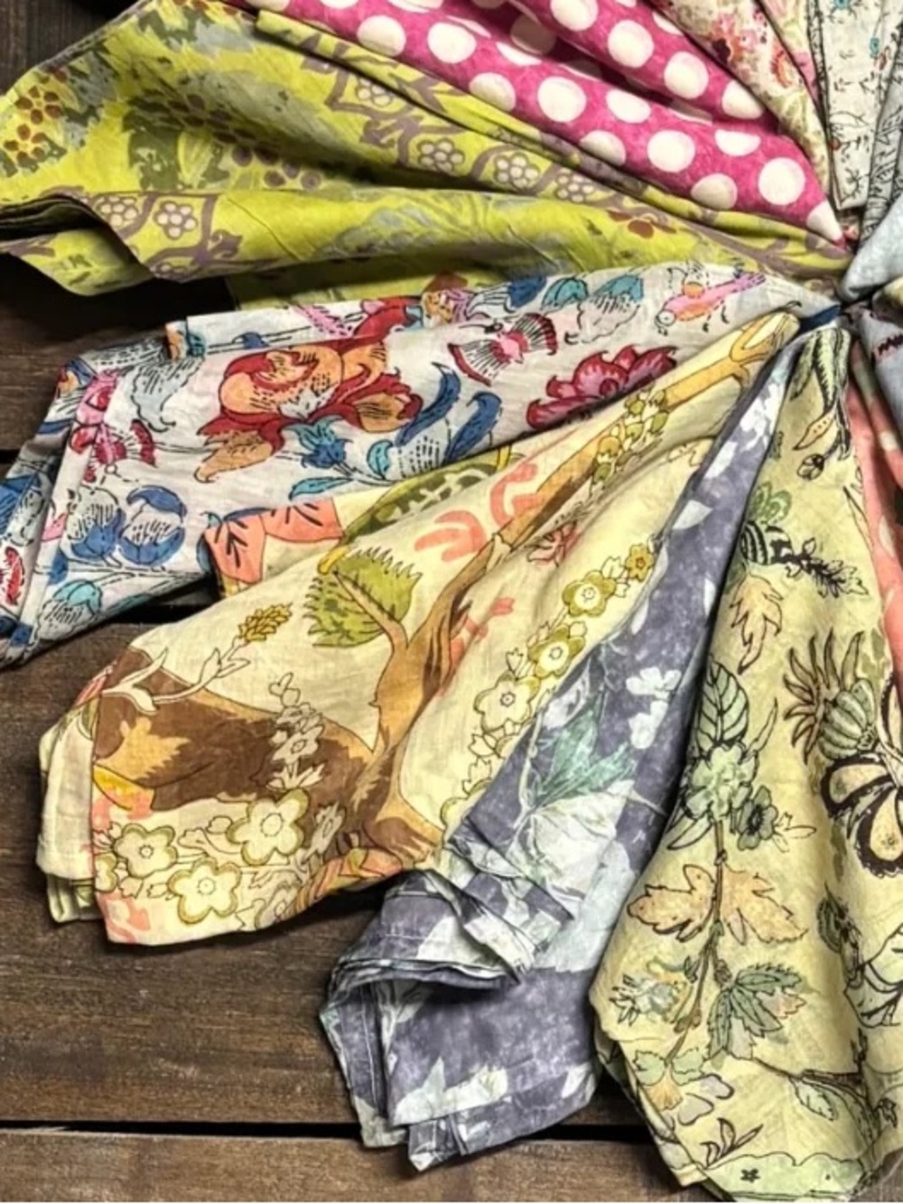 Jaded Gypsy 100% COTTON XL Floral Head Scarf Bandana Boho Cottagecore NWOT